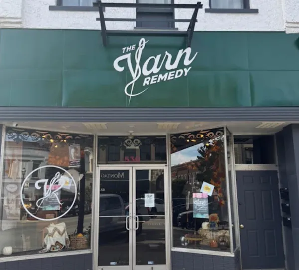 The Yarn Remedy storefront in downtown Greenville, Ohio