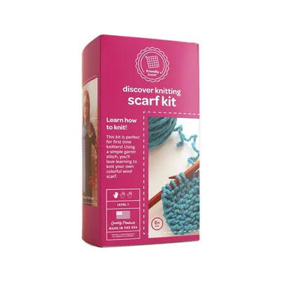 Discover Knitting: Scarf Kit - Blue