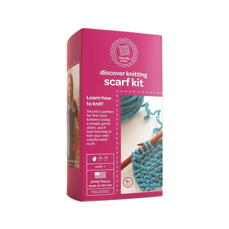 Discover Knitting: Scarf Kit - Blue
