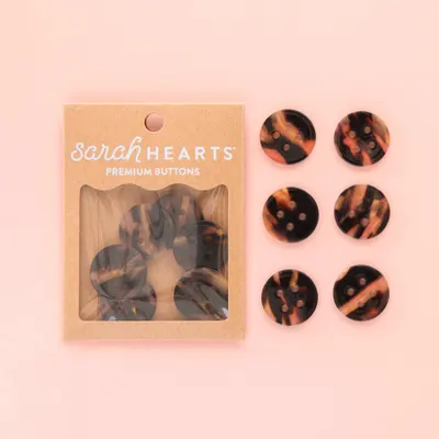 Tortoise Shell Large 1" Buttons