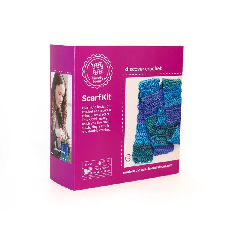 Discover Crochet: Scarf Kit – Ocean