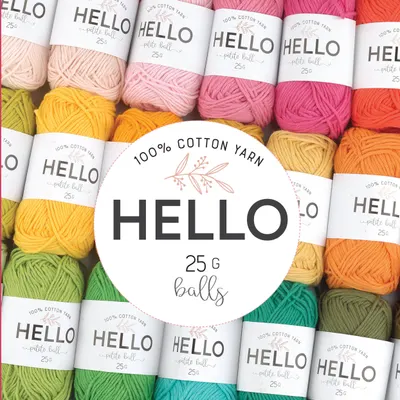 HELLO 100% Cotton 25g Amigurumi Yarn
