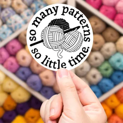 Too Many Patterns Too Little Time Sticker